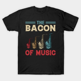 The Bacon of Music Design Saxophone T-Shirt